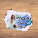 Pancarta Bine Ati Venit la casa Miresei, Nunta, Albastru, 40x31cm, PBUV016 - imagine 5