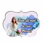 Pancarta Bine Ati Venit la casa Miresei, Nunta, Albastru, 40x31cm, PBUV016 - imagine 3