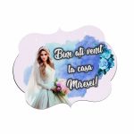 Pancarta Bine Ati Venit la casa Miresei, Nunta, Albastru, 40x31cm, PBUV016 - imagine 4