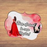 Pancarta Bine Ati Venit la casa Nasilor, Nunta, Rosu, 40x31cm, PBUV021 - imagine 5