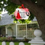 Pancarta Bine Ati Venit la casa Nasilor, Nunta, Rosu, 40x31cm, PBUV021 - imagine 2