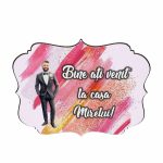 Pancarta Bine Ati Venit la casa Mirelui, Nunta, Rosu, 40x31cm, PBUV023 - imagine 4