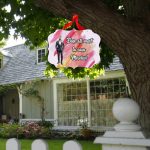 Pancarta Bine Ati Venit la casa Mirelui, Nunta, Rosu, 40x31cm, PBUV023 - imagine 2