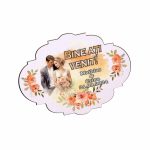 Pancarta Bine Ati Venit, Personalizata, Nunta, Portocaliu, 40x31cm, PBUV026 - imagine 5