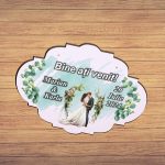 Pancarta Bine Ati Venit, Personalizata, Nunta, Verde, 40x31cm, PBUV029 - imagine 5