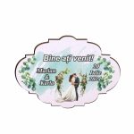 Pancarta Bine Ati Venit, Personalizata, Nunta, Verde, 40x31cm, PBUV029 - imagine 3