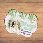 Pancarta Bine Ati Venit, Personalizata, Nunta, Verde, 40x31cm, PBUV030 - imagine 5