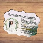 Pancarta Bine Ati Venit, Personalizata, Nunta, Verde, 40x31cm, PBUV031 - imagine 5