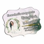 Pancarta Bine Ati Venit, Personalizata, Nunta, Verde, 40x31cm, PBUV031 - imagine 3