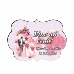Pancarta Bine Ati Venit, Personalizata, Nunta, Roz, 40x31cm, PBUV032 - imagine 4