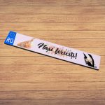 Set 2 Placute Numar Masina, Nasi, Portocaliu, Nunta, Lemn, 52x11cm, PMNUV004 - imagine 5