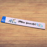 Set 2 Placute Numar Masina, Miri, Albastru, Nunta, Lemn, 52x11cm, PMNUV005 - imagine 5