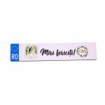 Set 2 Placute Numar Masina, Miri, Verde, Nunta, Lemn, 52x11cm, PMNUV011