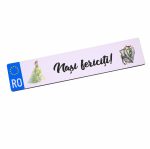 Set 2 Placute Numar Masina, Nasi, Verde, Nunta, Lemn, 52x11cm, PMNUV012 - imagine 4