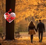 Pancarta Save The Date, Nunta, Rosu, Inima, 30x28cm, PSDUV008 - imagine 2