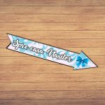 Pancarta Spre casa Nasilor, Nunta, Albastra, 46x14 cm, PSNUV003 - imagine 5