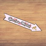 Pancarta Spre casa Mirelui, Nunta, Roz, 46x14 cm, PSNUV005 - imagine 5