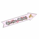 Pancarta Spre casa Mirelui, Nunta, Roz, 46x14 cm, PSNUV005 - imagine 4