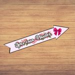 Pancarta Spre casa Nasilor, Nunta, Roz, 46x14 cm, PSNUV006 - imagine 5