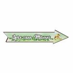 Pancarta Spre casa Miresei, Nunta, Verde, 46x14 cm, PSNUV007 - imagine 3
