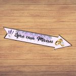 Pancarta Spre casa Miresei, Nunta, Mov, 46x14 cm, PSNUV010 - imagine 5