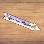Pancarta Spre casa Mirelui, Nunta, Mov, 46x14 cm, PSNUV011 - imagine 5