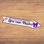 Pancarta Spre casa Nasilor, Nunta, Mov, 46x14 cm, PSNUV012 - imagine 5