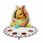 Suport oua Paste 8 locuri, Lemn, 25cm, Model SOUV003