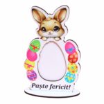 Rama Foto Iepure Paste Lemn 17 11 Cm Rmfpuv003