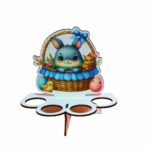 Suport Oua Decorativ Paste 4 Locuri 20x12cm Souv002