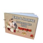 Album Foto Coperta Lemn, Guest Book, Nunta, Rosu,21x30 cm CANUV002 - imagine 2