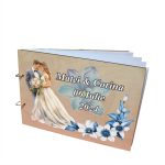 Album Foto Coperta Lemn, Guest Book, Nunta, Albastru, 21x30 cm CANUV004 - imagine 2