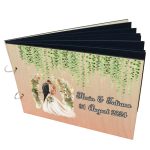 Album Foto Coperta Lemn, Guest Book, Nunta, Verde, 21x30 cm CANUV007