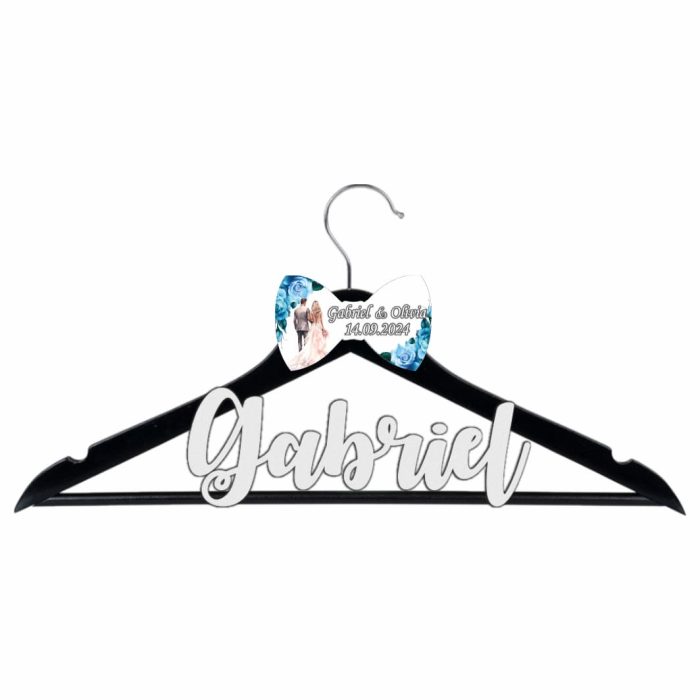 Set Umerase Personalizate, Nunta, Alb Negru, UNUV004 - imagine 4