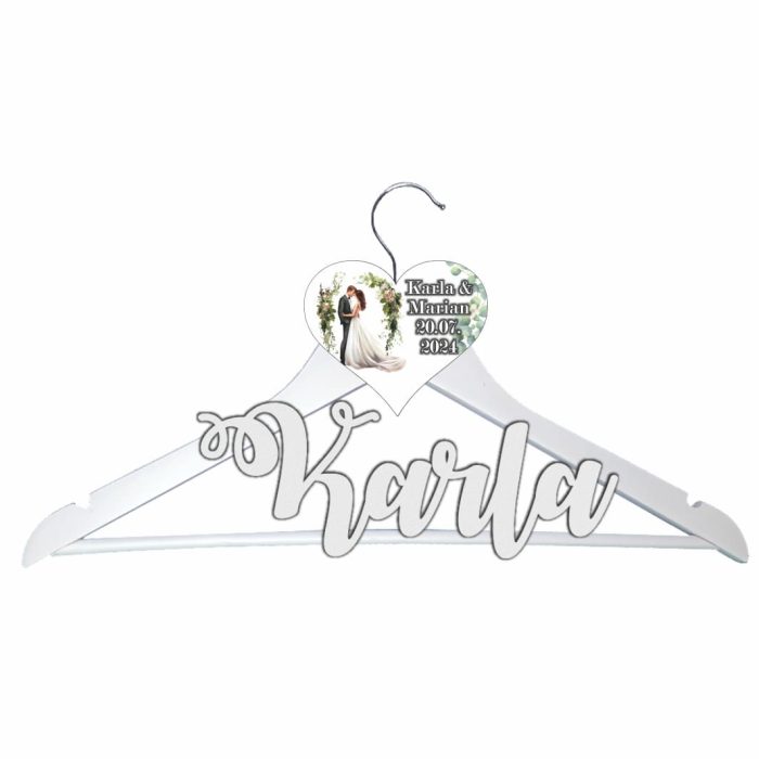 Set Umerase Personalizate, Nunta, Alb Negru, UNUV005 - imagine 3