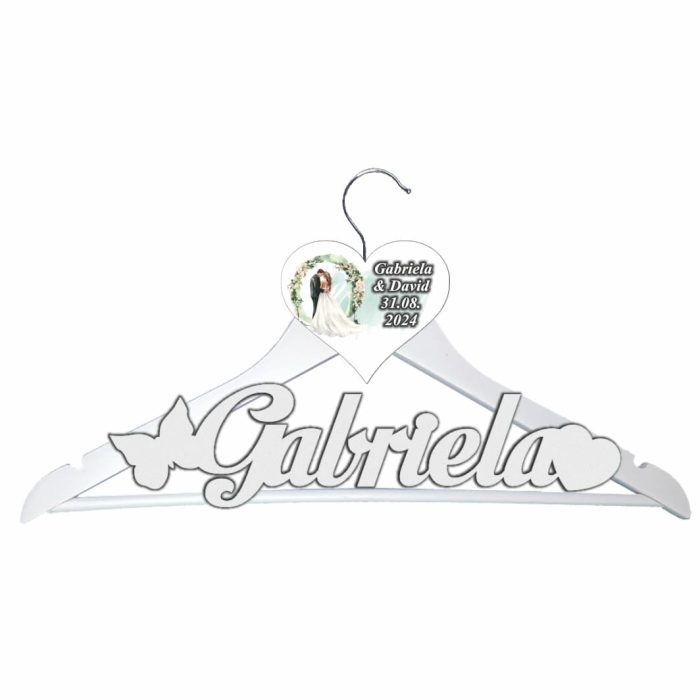Set Umerase Personalizate, Nunta, Alb Negru, UNUV018 - imagine 3