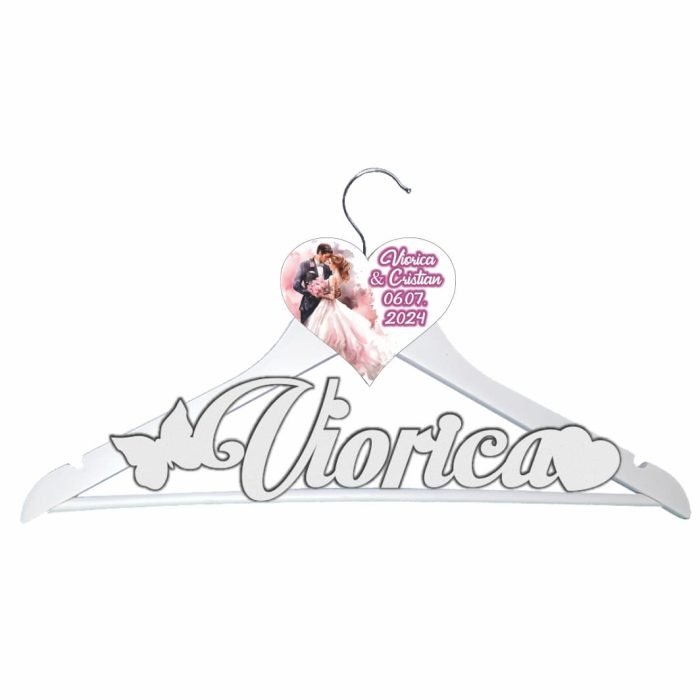 Set Umerase Personalizate, Nunta, Alb Negru, UNUV020 - imagine 3