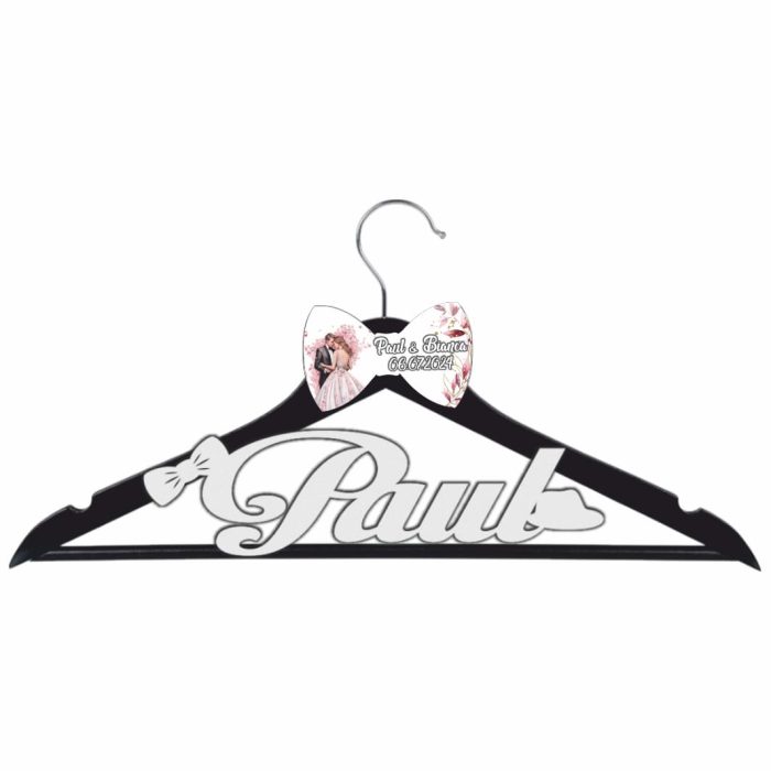 Set Umerase Personalizate, Nunta, Alb Negru, UNUV021 - imagine 4