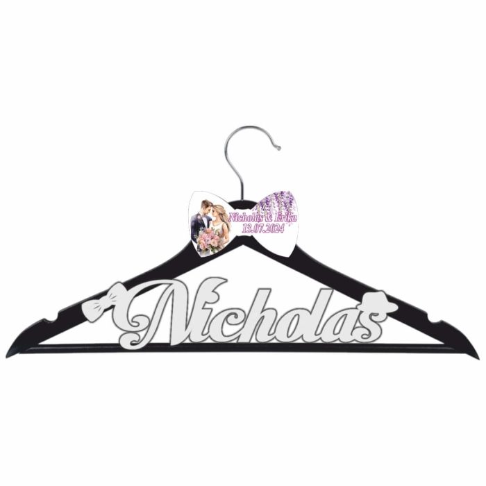Set Umerase Personalizate, Nunta, Alb Negru, UNUV022 - imagine 4
