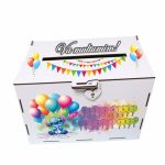 Cutie de bani pentru botez, Personalizata, Multicolor, Stitch, Lemn, 30x20x20 cm, CDBUV005 - imagine 5