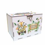 Cutie de bani pentru botez, Verde, Safari, Lemn, 30x20x20 cm, CDBUV018 - imagine 4