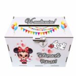 cutie dar botez minnie rosie