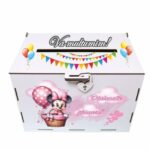 cutie dar botez minnie roz