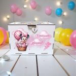 cutie dar botez minnie roz