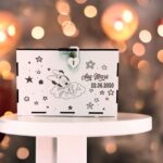 cutie dar botez personalizata minnie stelute