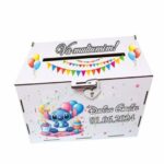 cutie dar botez personalizata stitch bebe