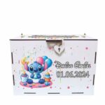 cutie dar botez personalizata stitch bebe