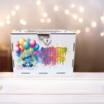 cutie dar botez stitch baloane