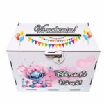 cutie dar botez stitch fetita