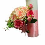 Set Lumanari Nunta, Personalizate, Mire Mireasa, 2 Bucati, Roz, 35 cm, LN009 - imagine 4